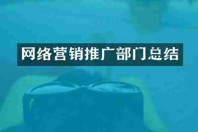 网络营销推广部门总结