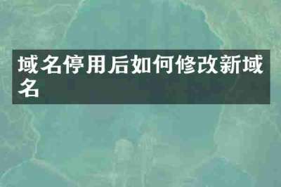 域名停用后如何修改新域名