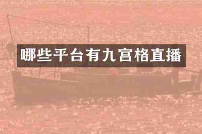 哪些平台有九宫格直播