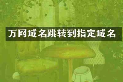 万网域名跳转到指定域名