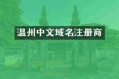 温州中文域名注册商