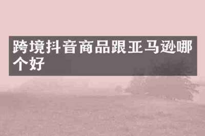 跨境抖音商品跟亚马逊哪个好