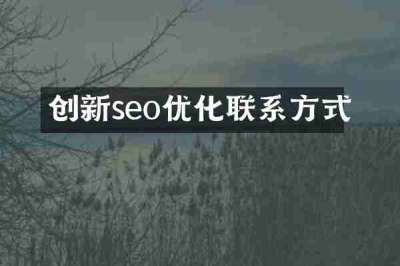 创新seo优化联系方式