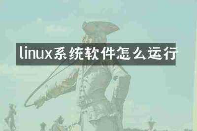 linux系统软件怎么运行