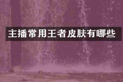 主播常用王者皮肤有哪些