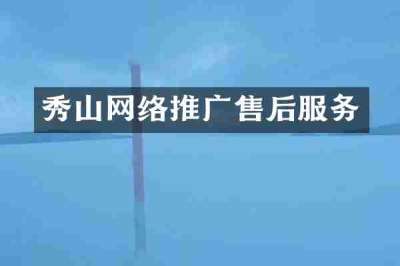 秀山网络推广售后服务