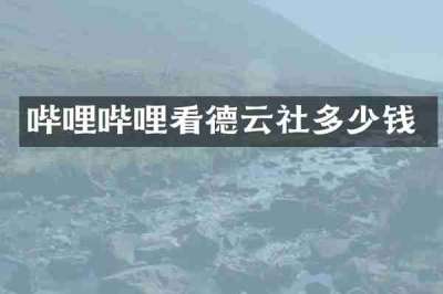哔哩哔哩看德云社多少钱