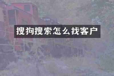 搜狗搜索怎么找客户
