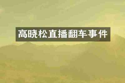 高晓松直播翻车事件