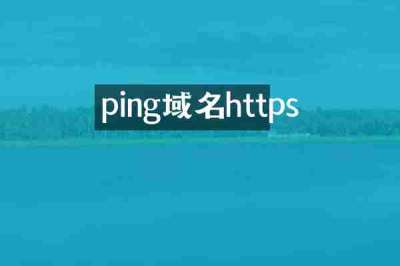 ping域名https