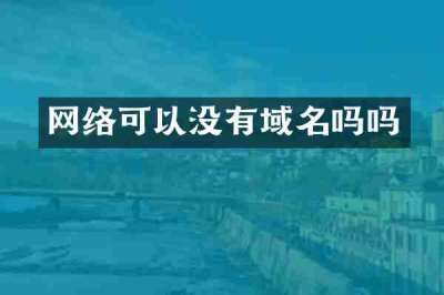 网络可以没有域名吗吗