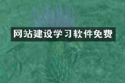 网站建设学习软件免费