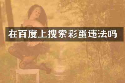 在百度上搜索彩蛋违法吗