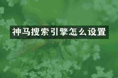 神马搜索引擎怎么设置