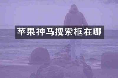 苹果神马搜索框在哪
