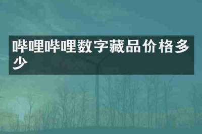 哔哩哔哩数字藏品价格多少