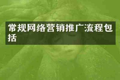 常规网络营销推广流程包括