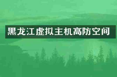 黑龙江虚拟主机高防空间