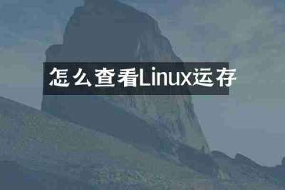 怎么查看Linux运存