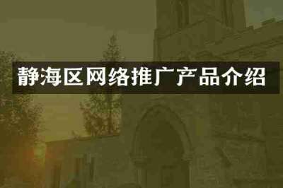 静海区网络推广产品介绍
