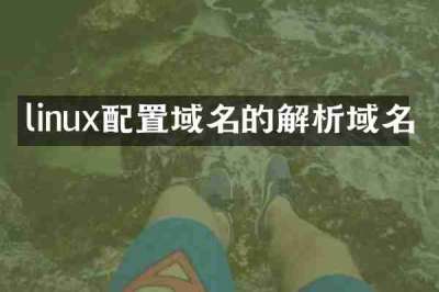 linux配置域名的解析域名