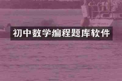 初中数学编程题库软件