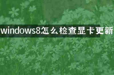 windows8怎么检查显卡更新