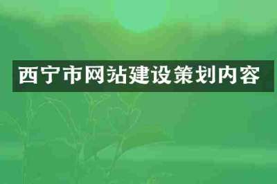 西宁市网站建设策划内容