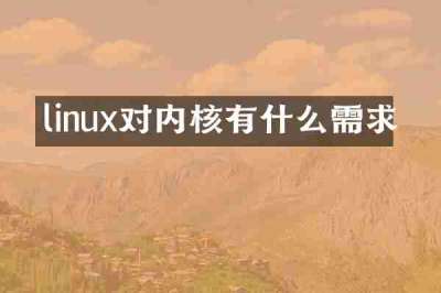 linux对内核有什么需求
