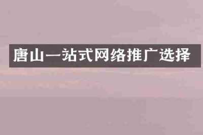 唐山一站式网络推广选择