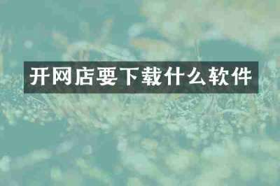 开网店要下载什么软件