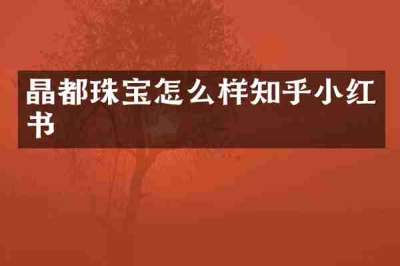 晶都珠宝怎么样知乎小红书