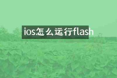 ios怎么运行flash