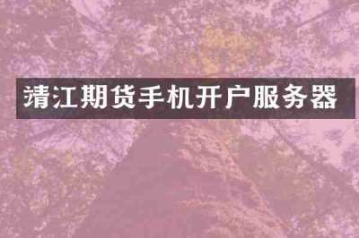靖江期货手机开户服务器