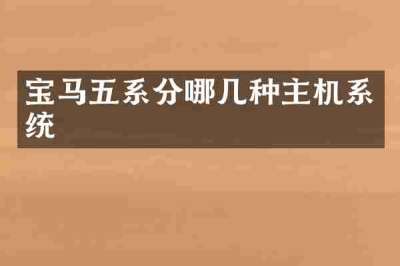 宝马五系分哪几种主机系统