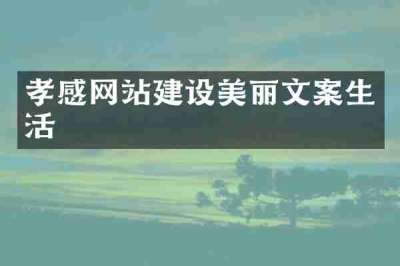 孝感网站建设美丽文案生活