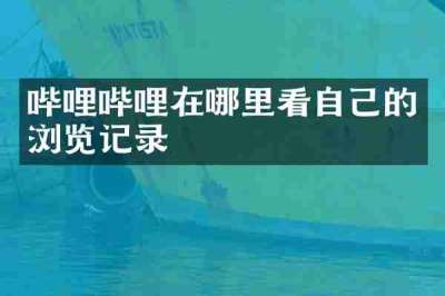 哔哩哔哩在哪里看自己的浏览记录