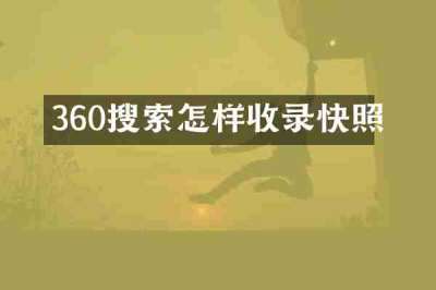 360搜索怎样收录快照