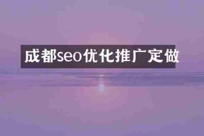 成都seo优化推广定做
