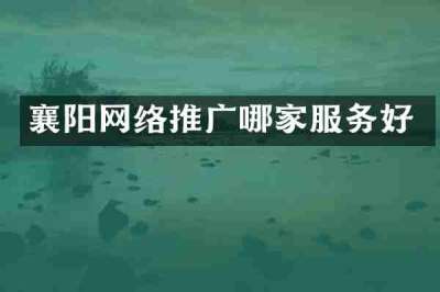 襄阳网络推广哪家服务好