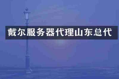 戴尔服务器代理山东总代