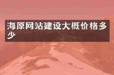 海原网站建设大概价格多少