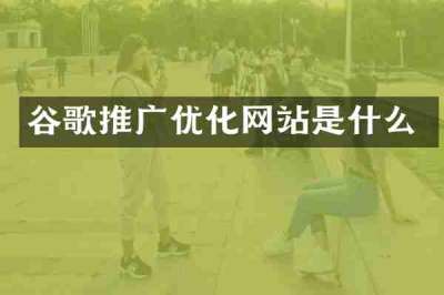 谷歌推广优化网站是什么