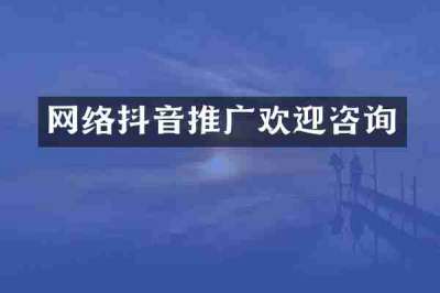 网络抖音推广欢迎咨询