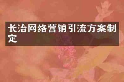 长治网络营销引流方案制定