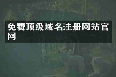 免费顶级域名注册网站官网