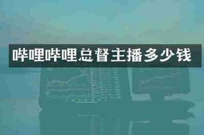 哔哩哔哩总督主播多少钱