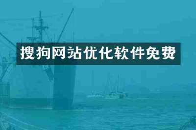 搜狗网站优化软件免费