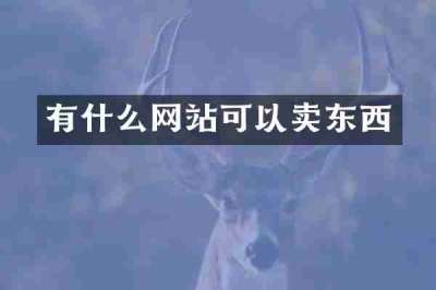 有什么网站可以卖东西