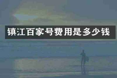镇江百家号费用是多少钱